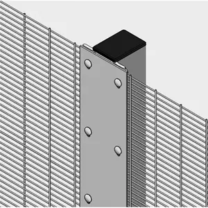 Recinzione perimetrale a maglia fitta ad alta prospettiva e alta sicurezza a bordo di guardrail della prigione ferroviaria dell'aeroporto