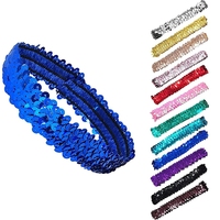 Haiwin Party 1.5 pouces bandeau à paillettes scintillantes, bandeau de sport à paillettes à la mode pour femmes et filles