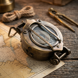 Boussole de poche nautique en laiton de 2 pouces pour la randonnée, les voyages en plein air et la navigation en camping, guide portable avec cadran à aiguille - Product Image 5