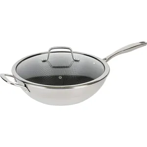 21 Speedlity Cookware Wok Pan Witvibratorsid Non Stick Koekenpan Scrotum Massagerwok Pan Aangepast Logo Roestvrij Staal