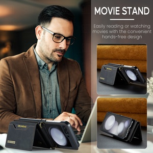 Thiết Kế Sang Trọng Có Thể Gập Lại PU Da Điện Thoại Di Động Trường Hợp Với Dây Đeo Điện Thoại Gấp Thẻ Wallet Đối Với Samsung <span class=keywords><strong>Galaxy</strong></span> Z Lật 3 4 5 Bìa - Product Image 5