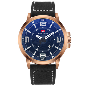 Montre de sport robuste pour hommes, chiffres lumineux, fenêtre de date, bracelet en cuir suédé - Product Image 5