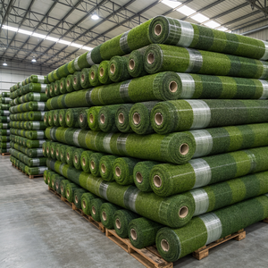 หญ้าเทียมโพลีเอทิลีนความหนาแน่นสูงสีเขียวทนทานสำหรับจัดสวน - Product Image 5