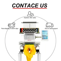 Machine à broder automatique à tête unique, 15 aiguilles, équipement informatisé pour la production de logos sur casquettes, t-shirts et vêtements