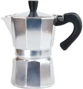 Çıkarılabilir alüminyum kahve makinesi filtre ile gümüş Moka cezvesi Espresso Latte Percolator