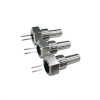 Sensor Probe Termistor NTC Baja Tahan Karat Berulir M10 QCZH Grosir, Housing B3950, Akurasi 1%-5%, Rentang -30~120, 1K-100K