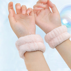 Özel Logo Spa bilek Washband yüz yıkama 6 adet Set puf sünger makyaj elastik kadınlar kızlar için saç bandı kafa bandı - Product Image 4