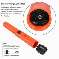 Détecteur de métaux portatif industriel rechargeable par USB, étanche IP68, détecteur d'or souterrain, 10 pouces, livraison gratuite