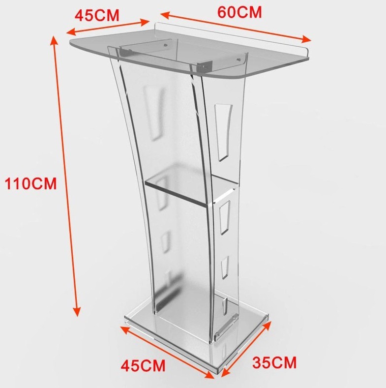 modern clear acrylic podium lectern/ acrylic podium