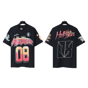 T-shirt da uomo girocollo in <span class=keywords><strong>cotone</strong></span> 100% da 240g, con ricamo digitale fronte-retro 'Flame Totem' 08 - Product Image 3