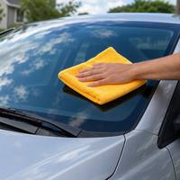 Tavelya OEM Custom 500GSM Edgeless Coral Fleece Microfiber Car Drying Towel Ultra Soft Lint Free Auto Detailing Wholesale
