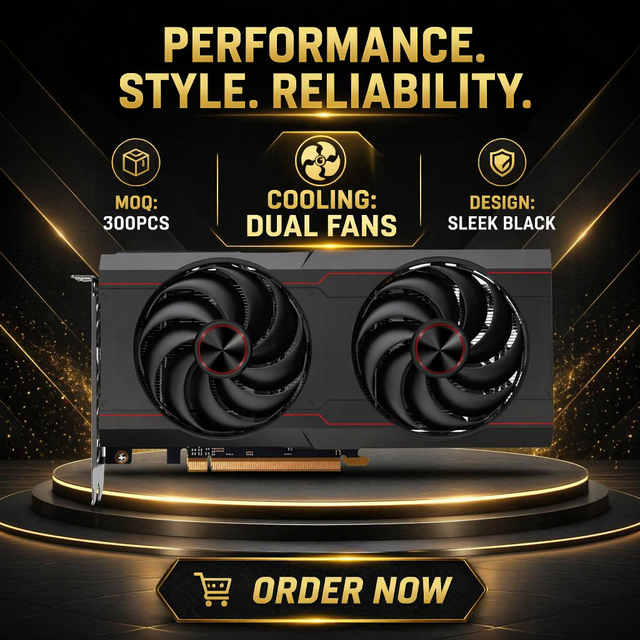 Full Aging Tested RX 6600 PC Gaming Card With 32MB Infinity Cache Efficient Cooling System