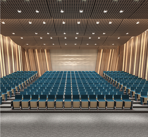Silla Moderna de Aluminio Eléctrica Ajustable para Auditorio/Iglesia con Asiento de Cuero PU y Mesa para Salón Escolar y Mobiliario de Teatro - Product Image 4