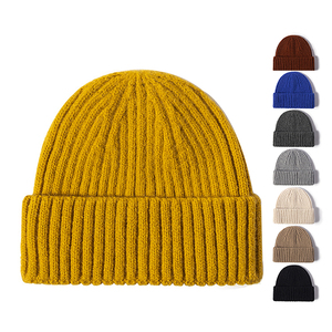 Nhà Sản Xuất Mùa Đông Dày Giả Thỏ Lông Beanies Thêu Chạy Đan Mũ Dệt Kim Trống Beanies Với Biểu Tượng Tùy Chỉnh - Product Image 1