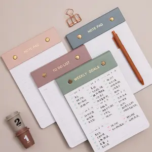 SKA Suppliers PU Cover Notes To Do List Memo Pads Personalized Print Logo Posted It Sticky Memo Pads
