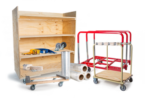 Chariot en bois de style H, capacité de chargement de 1200 lb, roulettes Colson de 3.5 po - Product Image 6