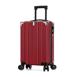 Valise d'affaires rétro à rayures verticales, bagage cabine <span class=keywords><strong>de</strong></span> luxe imperméable, ensemble <span class=keywords><strong>de</strong></span> sacs <span class=keywords><strong>de</strong></span> voyage à roulettes avec protection d'angle - Product Image 3
