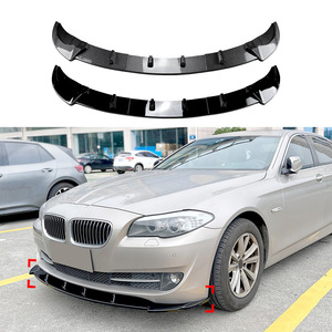 Amp-Z Bmw 5 Series F10 Front Bumper Lip Splitter Piano Black Carbon Fiber Texture Matte Finish Small Surround Kit - Product Image 4