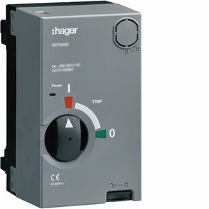 Hager HXT040H Motor Operator 24V DC con ripristino automatico per interruttore automatico H3+ P250 - Product Image 1