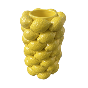 Jarrón de Cerámica Amarillo Limón Moderno 2025 para Decoración de Interiores, Jarrón de <span class=keywords><strong>Flores</strong></span> <span class=keywords><strong>con</strong></span> Diseño de Limón 3D en Forma de Fruta - Product Image 2
