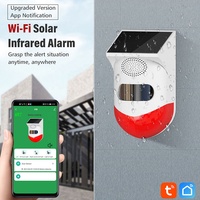 Capteur d'alarme PIR solaire intelligent Tuya WiFi, étanche IP65, sirène sonore 120 dB avec télécommande 433 MHz PST-CT80WR
