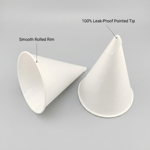 Gobelets en papier coniques jetables imperméables en gros, gobelets d'eau écologiques en forme de cône pour <span class=keywords><strong>distributeur</strong></span>, logo personnalisé - Product Image 3