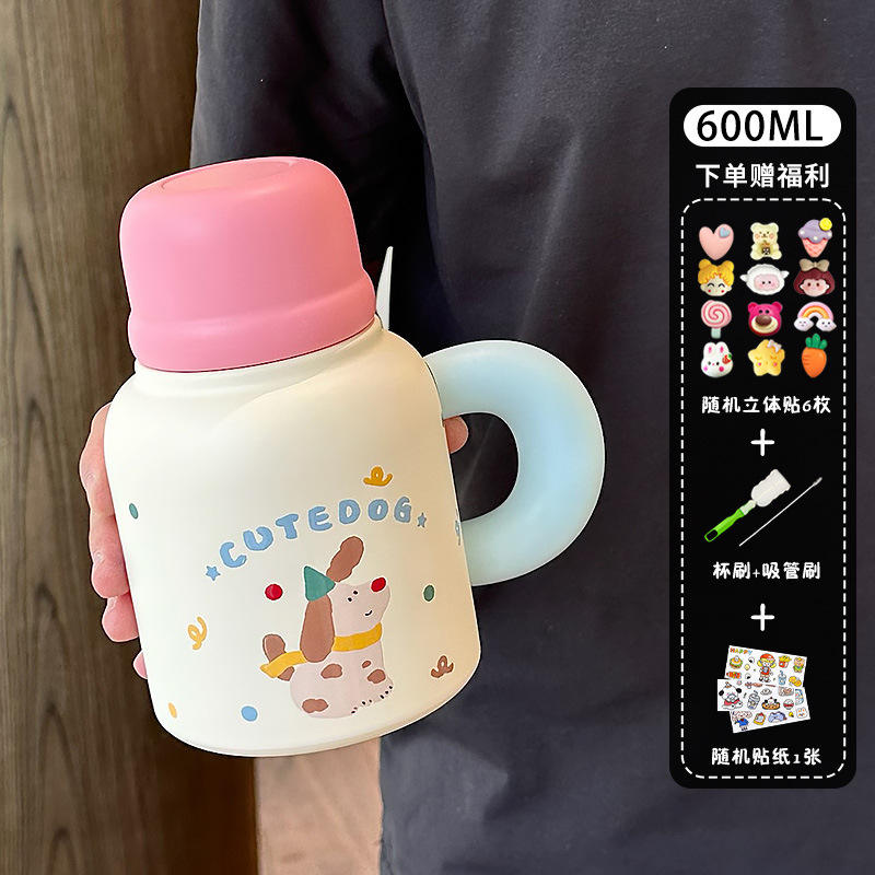 Pink polka dot 3D sticker cleaning tool cartoon stickers