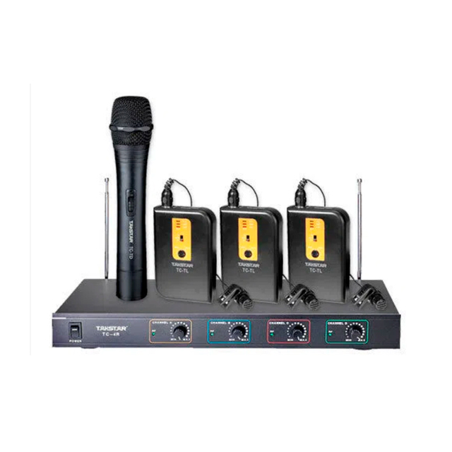 For Takstar Tc-4r 8-Channel Desktop Gooseneck Wireless Microphones Audio Conference System for Conference Rooms