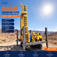 Foreuse professionnelle pour puits d'eau de 500 m, efficacité de 10-35 m/h, machine sur chenilles diesel Yuchai