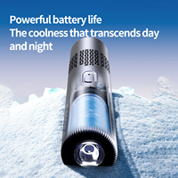 Hxtc88 Mini ventilateur turbo portatif rechargeable par USB avec affichage numérique de la vitesse (1-100), batterie 2000 mAh, idéal pour les voyages en extérieur