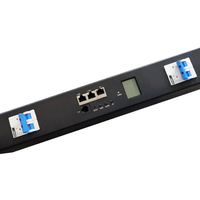 PDU intelligent C19 allemand avec surveillance complète, prises verrouillables pour montage en rack standard, idéal pour salles de télécommunications et armoires réseau