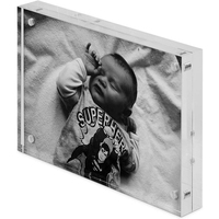Cadre photo personnalisé en plastique transparent épais, cadre photo magnétique en acrylique, support de cadre photo en acrylique