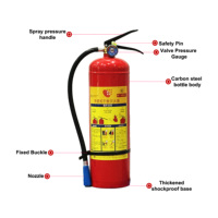 Extincteur portable ABC à poudre sèche en acier au carbone de 2 kg, vide, fabriqué par un fabricant d'équipements incendie avec 30 ans d'expérience