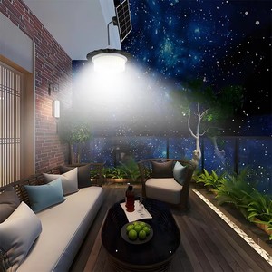 Moderno LED rotondo plafoniera solare dimmerabile luce calda con telecomando DC alimentatore IP65 Rating per casa e giardino - Product Image 6