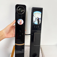 A70 Slimme Deurvergrendeling IP WiFi Tuya App Afstandsbediening Digitale PIN Code Push-Pull Insteekslot Houten Deur Luxe Zwart Goud