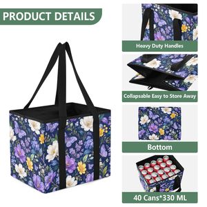 Durable <b>Collapsible</b> Cargo Organizer Tote 600D Oxford Water Resistant <b>Storage</b> Bag with PE Bottom Board for Van/Camping - Product Image 3