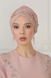 Robe de mariée longue rose, pour mariage musulman Exclusive, en tissu islamique, modeste, nouvelle collection - Product Image 5