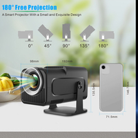 Projecteur CRELANDER HY320 4K 1080P LCD 300 Lumens Android 11 Double WiFi BT5.0 Mini Projecteurs Projecteur Intelligent de Poche pour la Maison