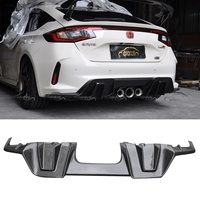 Nouveau diffuseur arrière en fibre de carbone sèche style OTD, poli miroir, avec ailerons de pare-chocs et séparateur de spoiler pour Honda Civic Type R FL5 11e génération