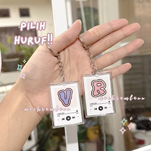 GANTUNGAN KUNCI INISIAL / GANCI <span class=keywords><strong>SPOTIFY</strong></span>/LLAVERO PERSONALIZADO HURUF TERMURAH - Product Image 3