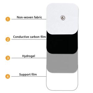 Bantalan elektroda ECG bantalan Gel pijat denyut nadi Digital Stimulator Stimulator pijat <span class=keywords><strong>Tens</strong></span> elektroda Ems tipe persegi - Product Image 3