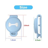 Collier intelligent anti-perte pour animaux de compagnie (chien, chat) en silicone souple étanche IP65 avec étui pour AirTag, multicolore, 10g, garantie 1 an