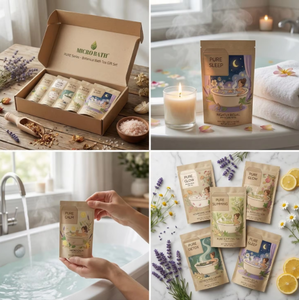 <span class=keywords><strong>Set</strong></span> <span class=keywords><strong>Regalo</strong></span> di Tè da Bagno Botanico Serie MICRO BATH PURE |   5 Bustine di Tisana Premium per il Bagno, Ingredienti 100% Naturali, Fatte a Mano, Private Label - Product Image 2