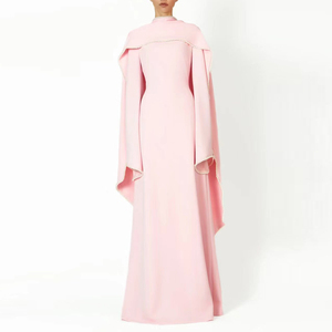 Nouvelle <span class=keywords><strong>Robe</strong></span> Longue à Manches Longues pour Femme, Collection Automne Hiver 2025, Design Élégant, Perlage Luxueux, Style Français Raffiné, Couleur Unie, Idéale pour les Soirées - Product Image 1