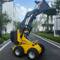 Minipala cingolata compatta EPA CE con motore diesel da 25 CV, capacità di sollevamento 1,5 tonnellate, con trincia forestale, fresa, retroescavatore, forche per pallet e benna da neve
