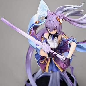 ลดกระหน่ำหุ่นอะนิเมะ26ซม. <span class=keywords><strong>Genshin</strong></span> <span class=keywords><strong>Impact</strong></span> <span class=keywords><strong>Keqing</strong></span> Swing ดาบตั้งได้โมเดลของเล่นชุดสะสมของเล่นเดสก์ท็อปของเล่นพีวีซี - Product Image 2