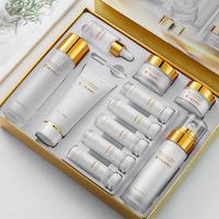 Coffret Cadeau Luxe 11 Pièces Soins Visage Hydratants Anti-rides Multi-Peptides pour Femme : Crème, Huile et Soins Cutanés