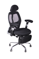 Chaise de bureau moderne SX-W4028AG avec appui-tête réglable et fauteuil de direction pivotant en métal pour mobilier de bureau avec repose-pieds