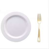 Assiettes rondes de 9 pouces, blanches, classiques, à motifs personnalisés, de qualité alimentaire, en vrac, vaisselle