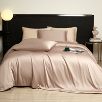 Ensemble de housse de couette en Satin de luxe couleur unie bambou drap King Size pour lit écologique refroidissement moderne pour chambre mariage maison